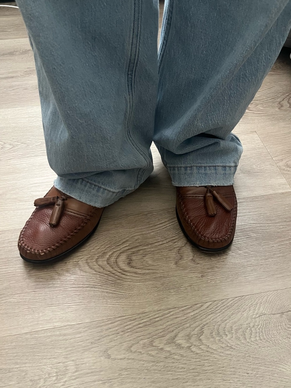 Vintage Brass Boot soft leather loafers size 10.5